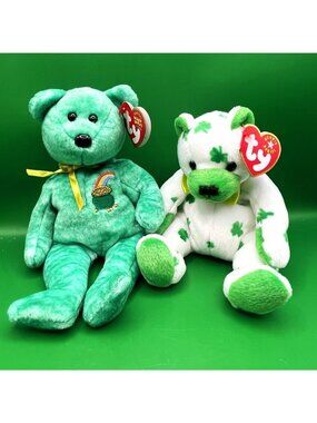 Ty Beanie Babies St. Patrick's Day Irish Shamrock Killarney Clover 2003 Beanbag
